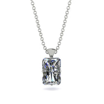 Hidden Halo Emerald Cut Diamond Necklace - Vanessa No. 63 image 1