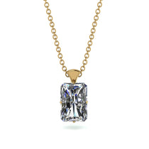 Hidden Halo Emerald Cut Diamond Necklace - Vanessa No. 16 image 1