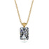 Hidden Halo Emerald Cut Diamond Necklace - Vanessa No. 16