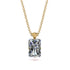 Hidden Halo Emerald Cut Diamond Necklace - Vanessa No. 46 image 1