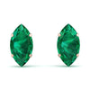 Hidden Halo Marquise Emerald Earrings - Journey No. 65