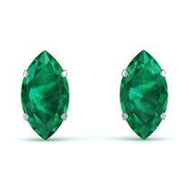 Hidden Halo Marquise Emerald Earrings - Journey No. 51 image 1