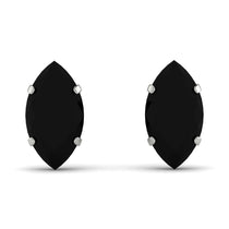 Hidden Halo Marquise Black Diamond Earrings - Journey No. 54 image 1