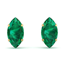 Hidden Halo Marquise Emerald Earrings - Journey No. 19 image 1