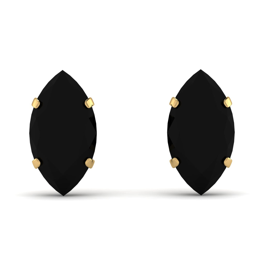 Hidden Halo Marquise Black Diamond Earrings - Journey No. 52