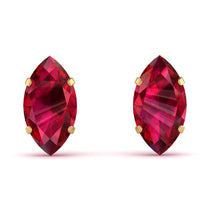 Hidden Halo Marquise Ruby Earrings - Journey No. 55 image 1