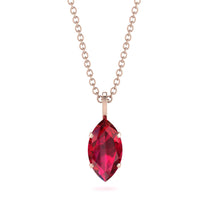 Hidden Halo Marquise Ruby Necklace - Journey No. 11 image 1