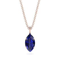 Hidden Halo Marquise Sapphire Necklace - Journey No. 14 image 1