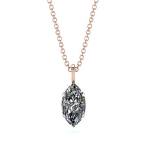 Hidden Halo Marquise Diamond Necklace - Journey No. 17 image 1