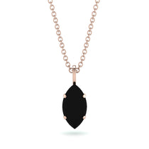 Hidden Halo Marquise Black Diamond Necklace - Journey No. 23 image 1
