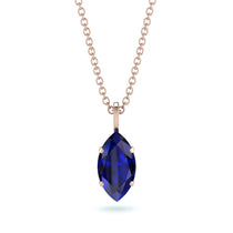 Hidden Halo Marquise Sapphire Necklace - Journey No. 29 image 1