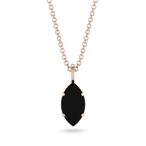 Hidden Halo Marquise Black Diamond Necklace - Journey No. 38 image 1