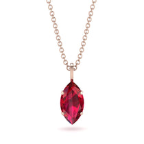 Hidden Halo Marquise Ruby Necklace - Journey No. 41 image 1