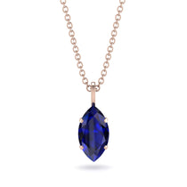 Hidden Halo Marquise Sapphire Necklace - Journey No. 44 image 1