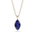 Hidden Halo Marquise Sapphire Necklace - Journey No. 44