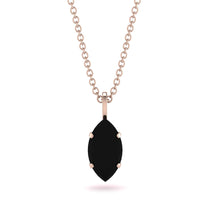 Hidden Halo Marquise Black Diamond Necklace - Journey No. 53 image 1