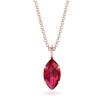 Hidden Halo Marquise Ruby Necklace - Journey No. 56 image 1