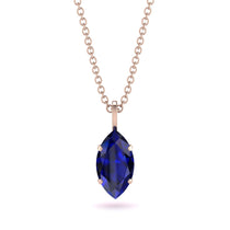 Hidden Halo Marquise Sapphire Necklace - Journey No. 59 image 1