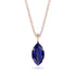 Hidden Halo Marquise Sapphire Necklace - Journey No. 59