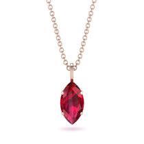 Hidden Halo Marquise Ruby Necklace - Journey No. 71 image 1