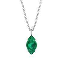 Hidden Halo Marquise Emerald Necklace - Journey No. 6 image 1