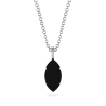 Hidden Halo Marquise Black Diamond Necklace - Journey No. 9 image 1