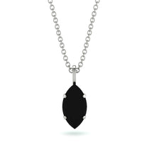 Hidden Halo Marquise Black Diamond Necklace - Journey No. 24 image 1