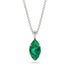 Hidden Halo Marquise Emerald Necklace - Journey No. 36