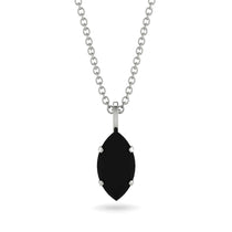 Hidden Halo Marquise Black Diamond Necklace - Journey No. 39 image 1