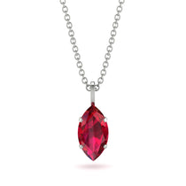 Hidden Halo Marquise Ruby Necklace - Journey No. 42 image 1