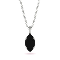 Hidden Halo Marquise Black Diamond Necklace - Journey No. 54 image 1