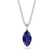 Hidden Halo Marquise Sapphire Necklace - Journey No. 60 image 1