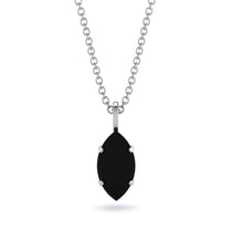 Hidden Halo Marquise Black Diamond Necklace - Journey No. 69 image 1