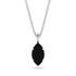 Hidden Halo Marquise Black Diamond Necklace - Journey No. 69