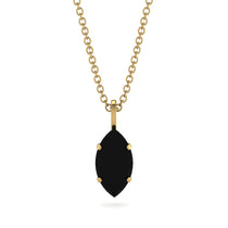 Hidden Halo Marquise Black Diamond Necklace - Journey No. 7 image 1