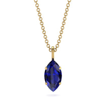 Hidden Halo Marquise Sapphire Necklace - Journey No. 13 image 1