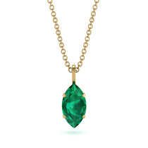 Hidden Halo Marquise Emerald Necklace - Journey No. 19 image 1