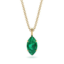 Hidden Halo Marquise Emerald Necklace - Journey No. 34 image 1