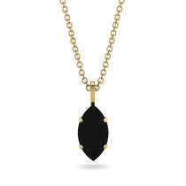 Hidden Halo Marquise Black Diamond Necklace - Journey No. 37 image 1
