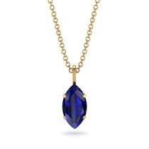 Hidden Halo Marquise Sapphire Necklace - Journey No. 43 image 1