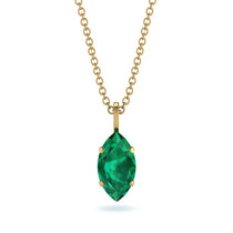Hidden Halo Marquise Emerald Necklace - Journey No. 64 image 1