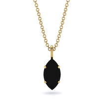 Hidden Halo Marquise Black Diamond Necklace - Journey No. 67 image 1