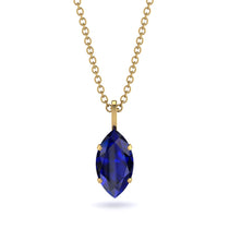 Hidden Halo Marquise Sapphire Necklace - Journey No. 73 image 1