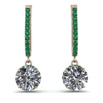Diamond Dangle Earrings With Hidden Halo - Adaline No. 17 image 1