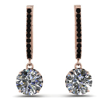 Diamond Dangle Earrings With Hidden Halo - Adaline No. 32 image 1