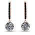 Diamond Dangle Earrings With Hidden Halo - Adaline No. 32 image 1
