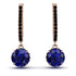Sapphire Dangle Earrings With Hidden Halo - Adaline No. 44