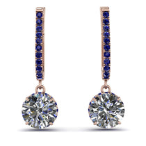 Diamond Dangle Earrings With Hidden Halo - Adaline No. 62 image 1