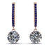 Diamond Dangle Earrings With Hidden Halo - Adaline No. 62