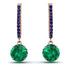 Emerald Dangle Earrings With Hidden Halo - Adaline No. 65 image 1